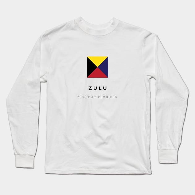 Zulu: ICS Flag Semaphore Long Sleeve T-Shirt by calebfaires